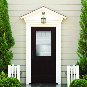 Flat Shaker Door with Decorative Glass