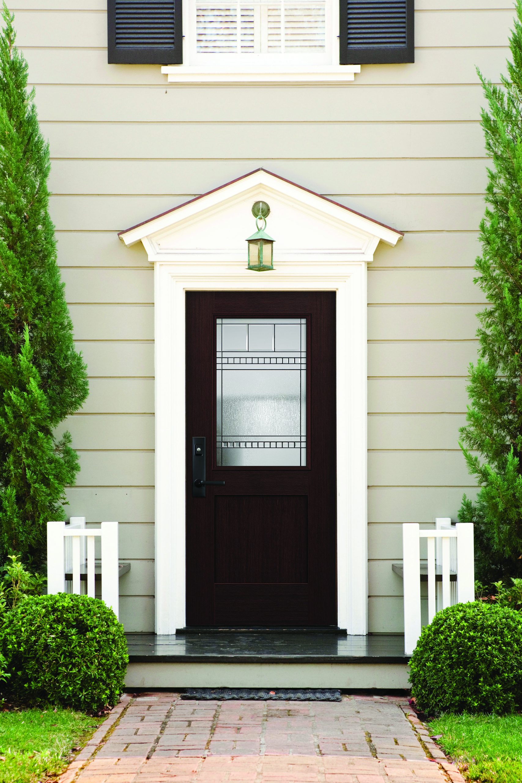 Flat Shaker Door with Decorative Glass